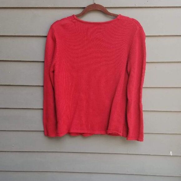 Nordstrom Red/White Beaded Snowflake Cardigan Sweater - Picture 7 of 7